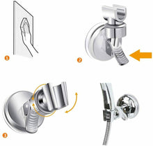 Carica l'immagine nel visualizzatore di Gallery, Supporto in ABS con ventosa per soffione doccia, Accessorio mobile cromato bagno