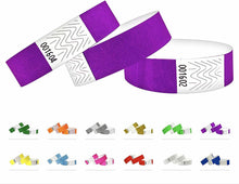 Carica l&#39;immagine nel visualizzatore di Gallery, Braccialetti di identificazione Tyvek 19 mm, 1000 pezzi, 1000 Pack, Violet
