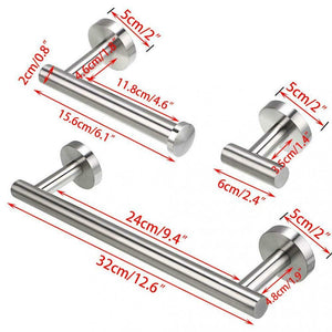 BSTKEY - Set di 3 Accessori da Bagno in Acciaio Inox Spazzolato, con...