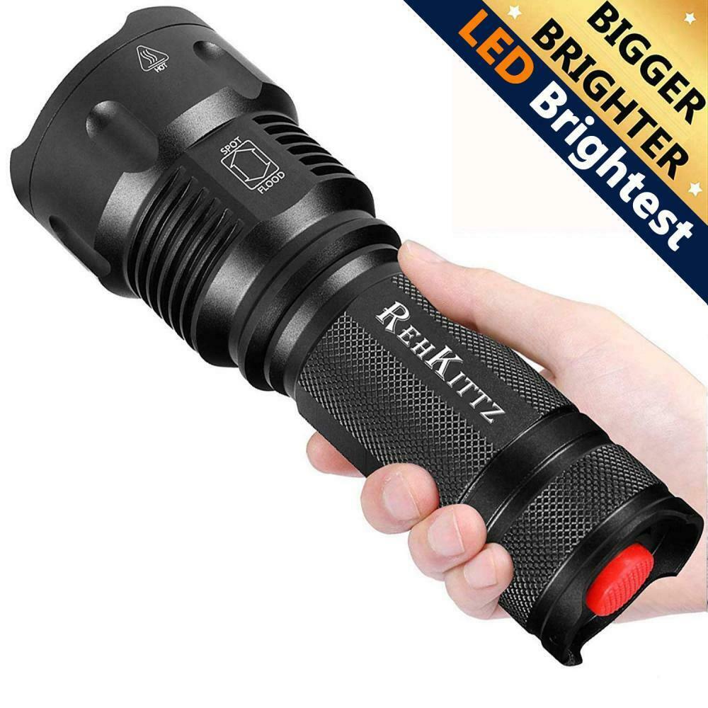 Torcia LED Potente Torce Alta Potenza Militare, Lumen Elettrica,Militare...