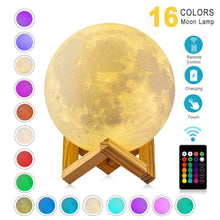 Carica l'immagine nel visualizzatore di Gallery, WYCY Lampada Luna 8CM 16 Colori 3D Stampa LED 8CM, Luce Lunare 16