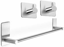 Carica l'immagine nel visualizzatore di Gallery, XIAJIA-Singolo Bagno Adesivo Porta Salviette Acciaio Inox Autoadesivo 40cm1
