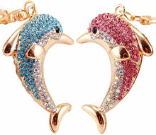 Carica l&#39;immagine nel visualizzatore di Gallery, JPYH Grazioso Ciondolo A Forma Di Delfino Con Strass, Portachiavi Per Auto,