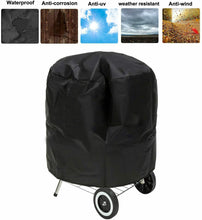 Carica l&#39;immagine nel visualizzatore di Gallery, Copertura impermeabile per barbecue rotondo 70x75 cm, Protezione a campana nero