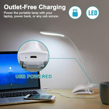 Carica l'immagine nel visualizzatore di Gallery, Lampada a LED con pinza a clip per lettura, Luce ricaricabile tramite USB, 3 liv
