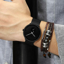 Carica l'immagine nel visualizzatore di Gallery, Orologio Uomo da Polso Ultra Sottile Minimalista per Impermeabile A5-argento