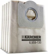 Carica l'immagine nel visualizzatore di Gallery, 5 x Sacchetto filtro il carta per aspiratori Karcher Wd+Ad, Per WD 3 (MV 3)