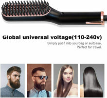 Carica l'immagine nel visualizzatore di Gallery, Pettine Barba Capelli Raddrizzatore della barba per Uomini Spazzola Liscia