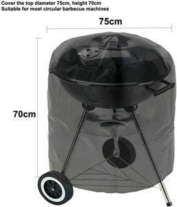 Copertura impermeabile per barbecue rotondo 70x75 cm, Protezione a campana nero