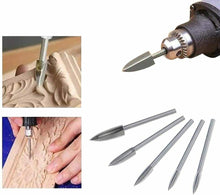 Carica l'immagine nel visualizzatore di Gallery, 5pcs Set Strumenti di Intaglio per Radici, Frese in Legno Metallo...