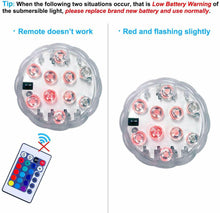Carica l&#39;immagine nel visualizzatore di Gallery, LED Sommergibili Con Telecomando 4 Pezzi,Luce LED Sommergibili, Impermeabile