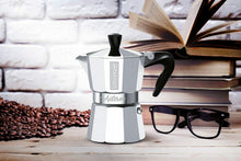 Carica l'immagine nel visualizzatore di Gallery, Caffettiera in alluminio da 6 tazzine, Moka tradizionale con valvola italiana