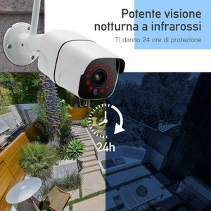 Videocamera di sicurezza esterna Veroyi, telecamera sorveglianza WiFi...