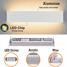 Carica l'immagine nel visualizzatore di Gallery, Lampada LED da Parete da 16 W, Struttura in Alluminio, Luce Bianca Calda