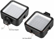 Carica l'immagine nel visualizzatore di Gallery, Luce fotografica 49 LED per fotocamera DSLR, Illuminazione dimmerabile batterie