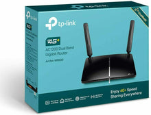 Carica l'immagine nel visualizzatore di Gallery, Router WiFi 4G+ Wireless AC1200 300 Mbps Cat6, 4 porte LAN, Slot Micro SIM Card