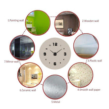 Carica l&#39;immagine nel visualizzatore di Gallery, UBAYMAX Orologio da Parete Adesivo,3D Mirror Modern Wall Clock,DIY Argento