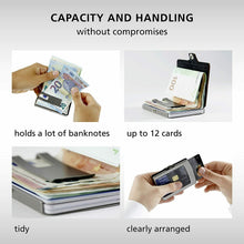 Carica l'immagine nel visualizzatore di Gallery, Portafoglio ICLIP in pelle per carte di credito con molla per banconote Elegante