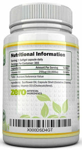 Vitamina D3 10.000 UI 365 Capsule Softgel Integratore di vitamina d3 nu u nutri