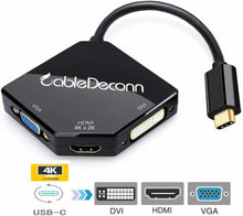 Carica l'immagine nel visualizzatore di Gallery, cabledeconn adattatore multiporta, da USB-C 3.1 di tipo C (compatibile con...