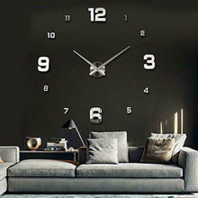 Carica l&#39;immagine nel visualizzatore di Gallery, UBAYMAX Orologio da Parete Adesivo,3D Mirror Modern Wall Clock,DIY Argento