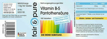 Carica l'immagine nel visualizzatore di Gallery, Vitamina B5 200mg - Acido Pantotenico - Vegan - 180 Compresse