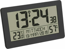 Carica l'immagine nel visualizzatore di Gallery, Orologio Radio da Parete Digitale con Indicatore di Temperatura Sveglia, Nero