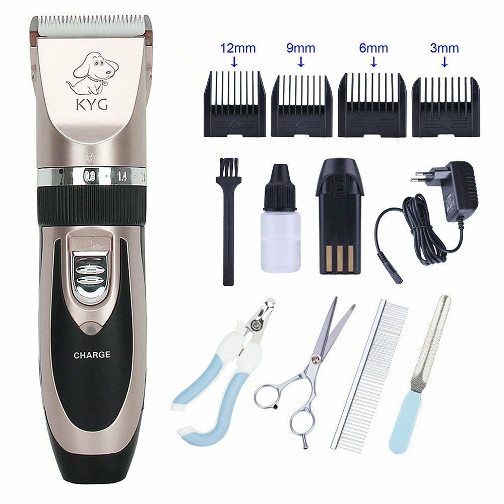 Kit Tosatrice Professionale Per Cani, Tosatore Elettrico con 4 Pettini
