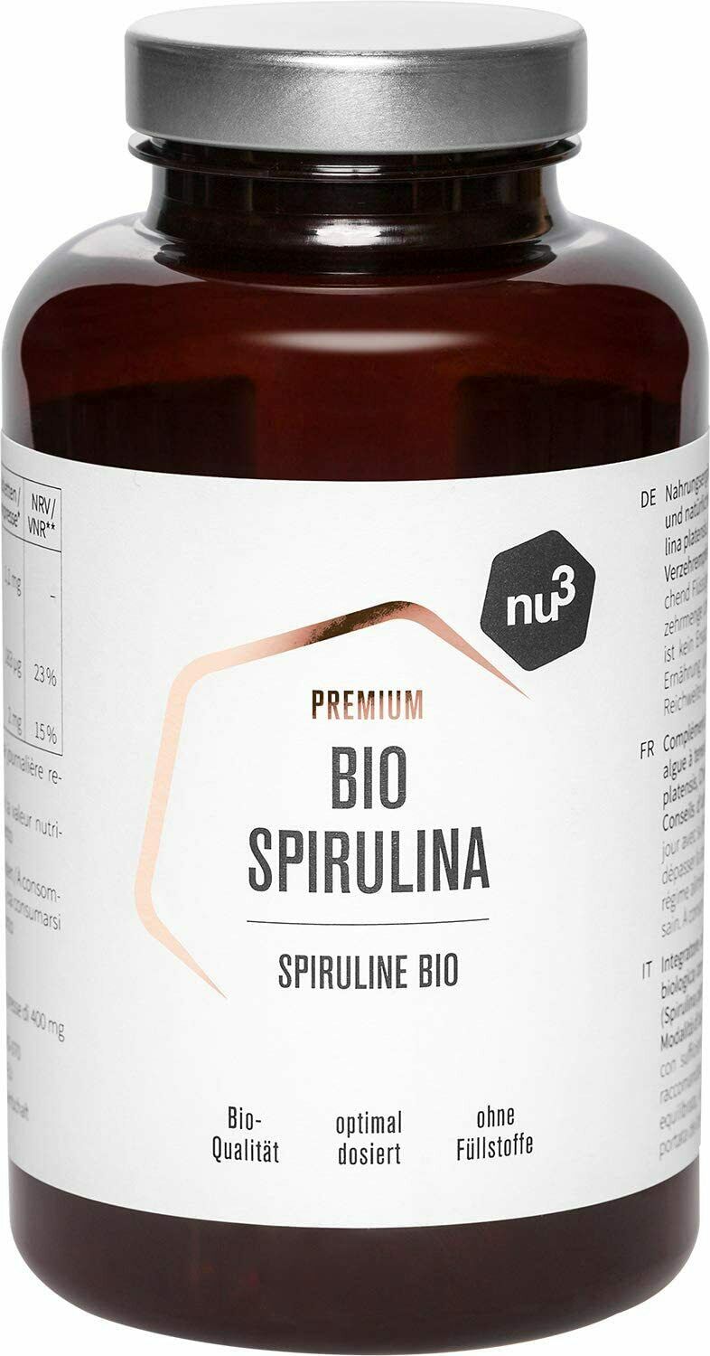 nu3 - Bio Spirulina - 200g - 500 compresse - Alghe di pura...