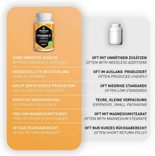 Carica l'immagine nel visualizzatore di Gallery, VITAMINA B COMPLEX VEGAN B1, B2, B3,B5, B6,B7,B9,B12 SCORTA 6 MESI 180 COMPRESSE