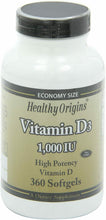 Carica l&#39;immagine nel visualizzatore di Gallery, Healthy Origins Vitamin D-3 1000iu 360 softgels - Vitamina D3