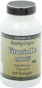 Healthy Origins Vitamin D-3 1000iu 360 softgels - Vitamina D3
