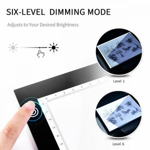 Zecti Tavoletta Luminosa A4 Ultra Sottile 4mm 6 Registrabile Livelli di...
