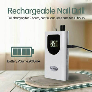 Delanie Fresa per Unghie Professionale, Portatile e Ricaricabile 35000 Bianco