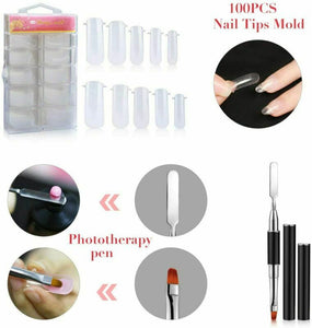Unghie Kit, 4 Colori Acrygel Gel (Bianco, Rosa Nudo, Trasparente,...