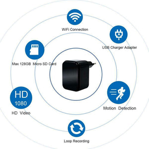 Telecamera Nascosta Spia WiFi Spy Cam Caricatore USB 1080P TANGMI...