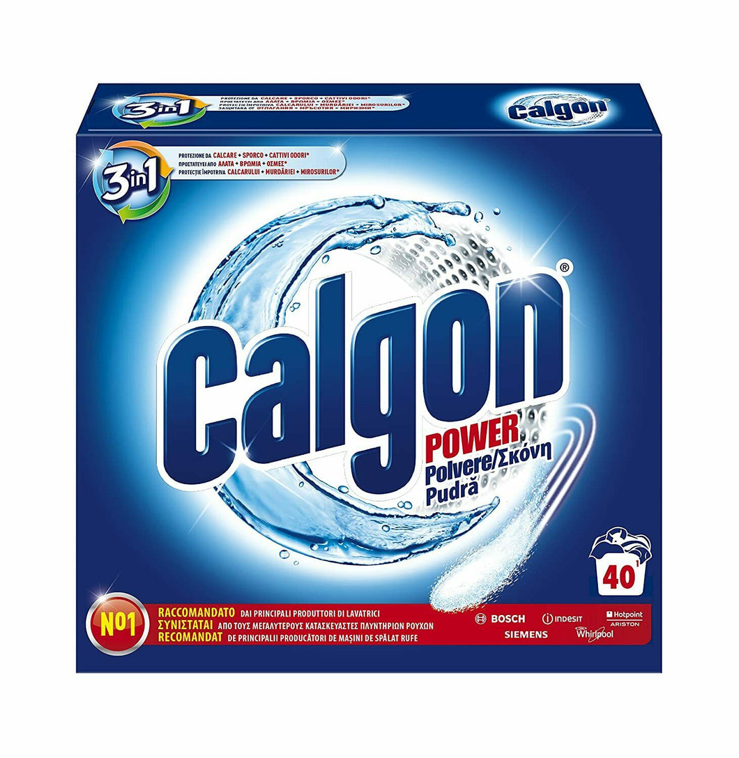 Polvere per lavatrice anticalcare 3 in 1, Ideale per 40 lavaggi, Calgon Power