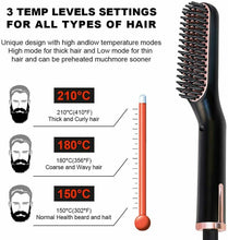 Carica l'immagine nel visualizzatore di Gallery, Pettine Barba Capelli Raddrizzatore della barba per Uomini Spazzola Liscia