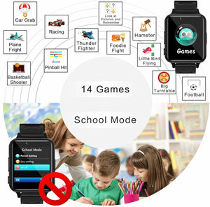Smartwatch per Bambini, Orologio Intelligente Ragazzo e Ragazza Nero