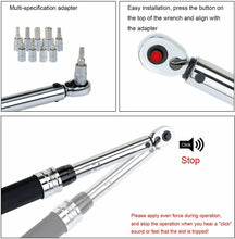 Carica l&#39;immagine nel visualizzatore di Gallery, Set Chiave Dinamometrica Crichetto 1/4&quot; Chiave a brugola Torx T 25 30, 1.25 Nm