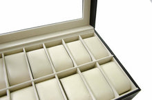 Carica l&#39;immagine nel visualizzatore di Gallery, Scatola Porta Orologi con 12 scompartimenti per 12 Orologi, 30 x 20 x 8 cm