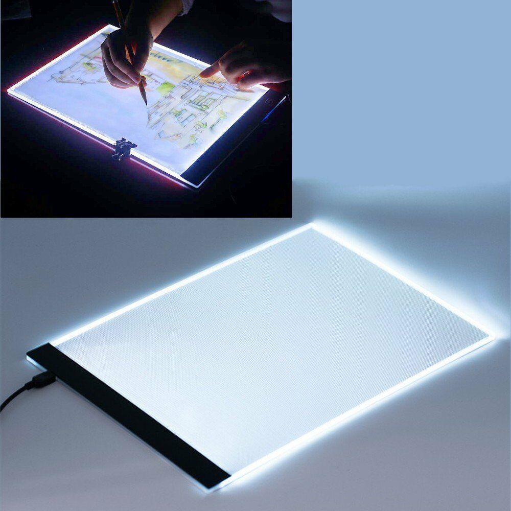 Tavoletta LED luminosa per ricalco A4, Con cavo USB 33.5 x 23.3 cm –