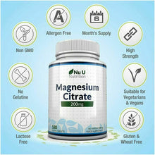 Carica l'immagine nel visualizzatore di Gallery, Magnesio Citrato 200mg | 180 Compresse | Scorta di per...