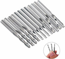 Carica l'immagine nel visualizzatore di Gallery, Afunta, set di 12 frese in carburo, 4 punte per fresa CNC da 1/8", 8 frese