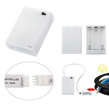 Carica l&#39;immagine nel visualizzatore di Gallery, Striscia a LED RGB da 2 m, Luci stroboscopiche impermeabili a batteria LED,...