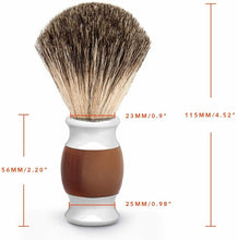 Carica l'immagine nel visualizzatore di Gallery, Qshave - Pennello da barba, setole con vero pelo di tasso 100%, realizzato a...