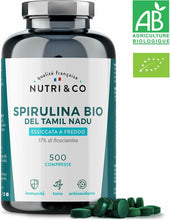 Carica l&#39;immagine nel visualizzatore di Gallery, 500 Compresse di Spirulina Biologica 500mg, Ricca di Proteine, Calcio e Vitamine