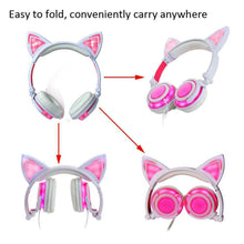 Carica l&#39;immagine nel visualizzatore di Gallery, Limson Cuffie per Bambini con Orecchie di Gatto, Pieghevoli a M, Rosa