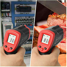Carica l'immagine nel visualizzatore di Gallery, Termometro ad infrarossi senza contato per uso industriale, -50 +550 °C Nero