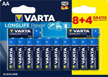 Carica l'immagine nel visualizzatore di Gallery, 12 x Pile stilo AA LR06 longlife power a lunga durata, Varta 4906121472 Batterie